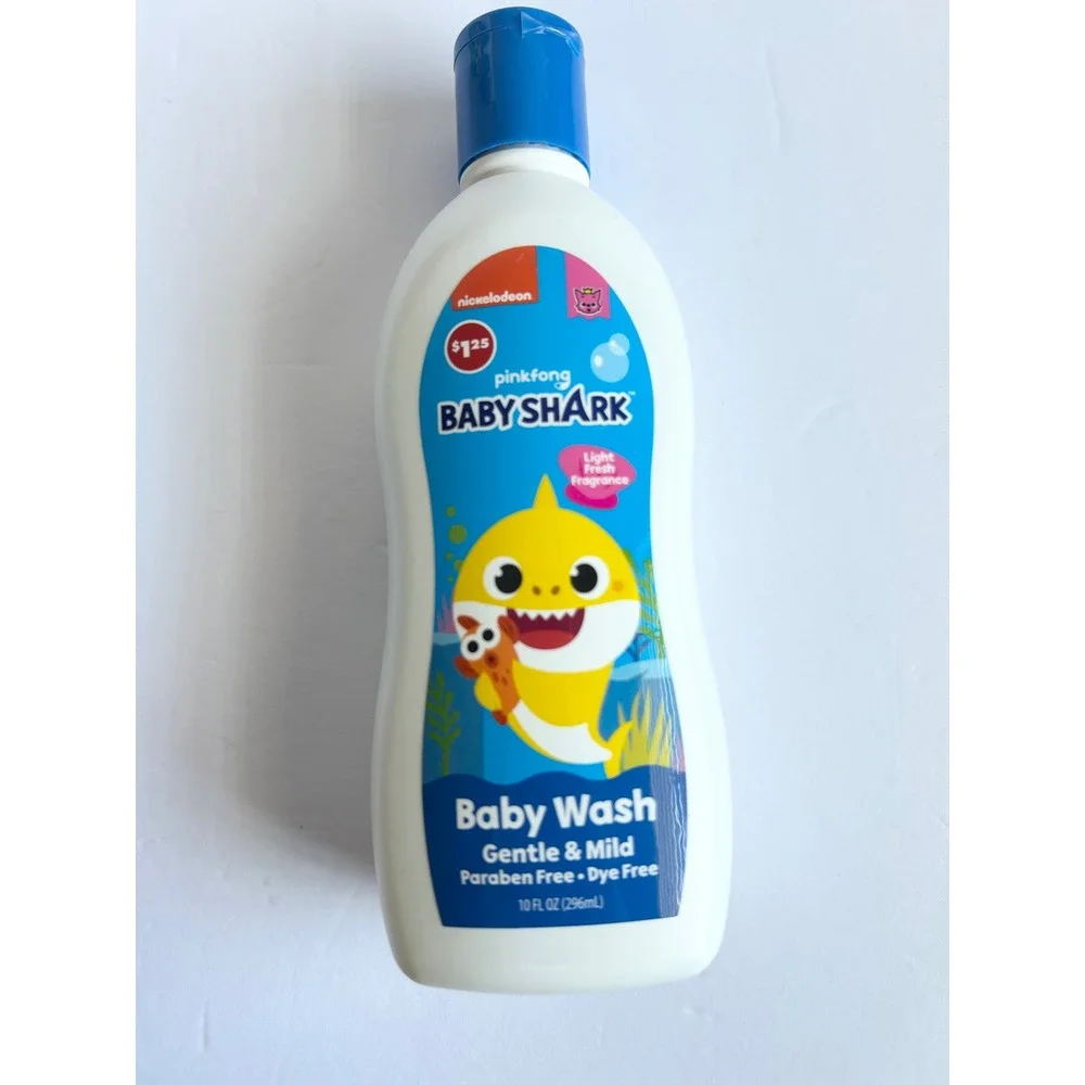 Pinkfong Baby Shark 3pc Set Baby Lotion Shampoo & Wash 10oz Paraben Free New